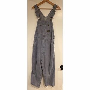 Vintage unisex Osh Kosh Striped Denim Overalls size S/M wide leg